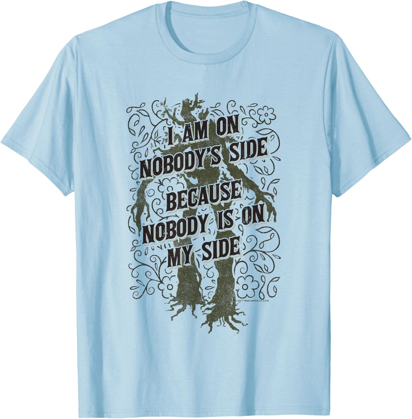 The Lord of the Rings: The Two Towers Treebeard No Ones Side T-Shirt - T-Shirt | Light Blue