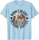 Nightmare Before Coffee Skeleton Drinking Caffeine T-Shirt - T-Shirt | Light Blue