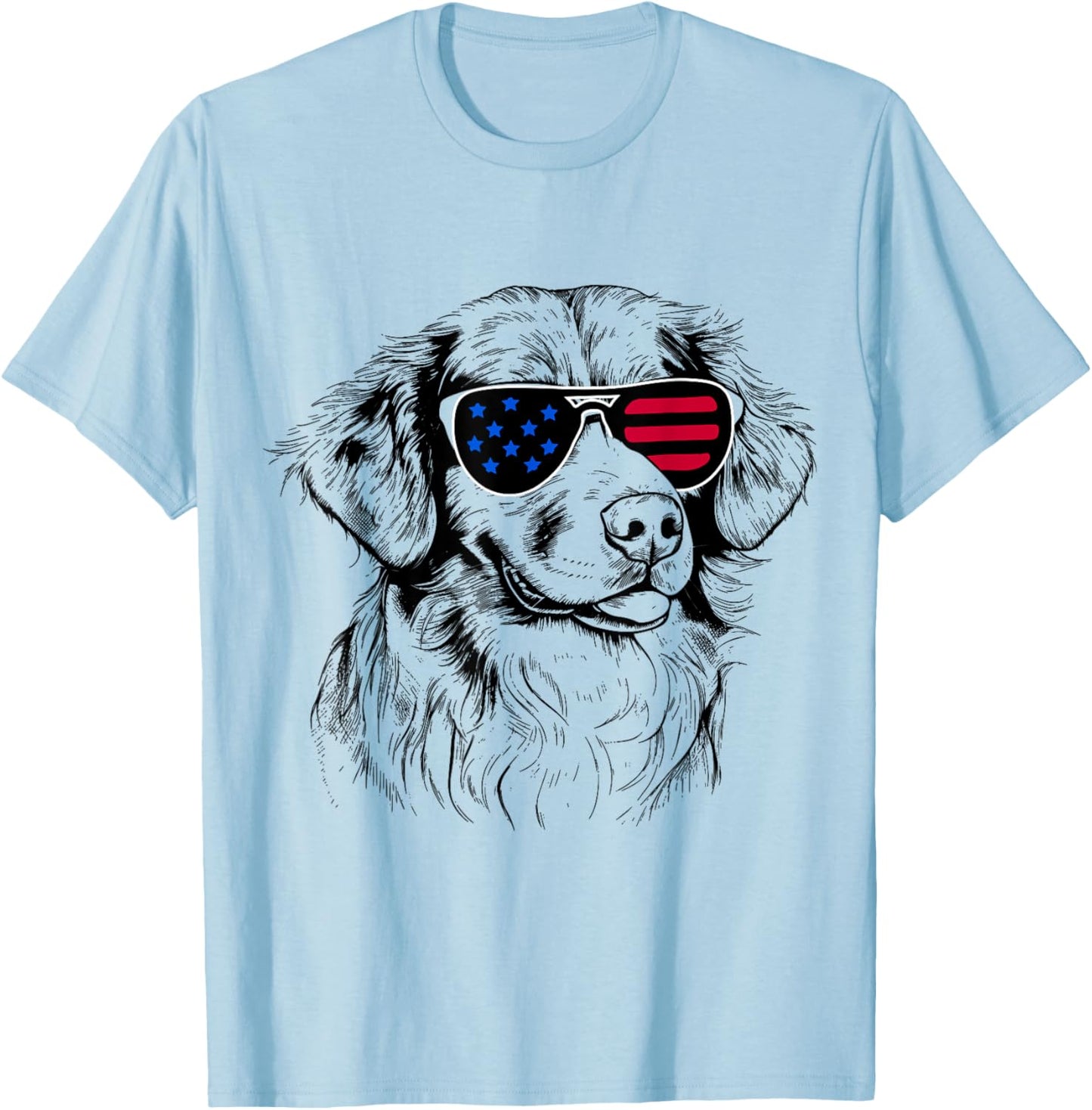 Nova Scotia Duck Tolling Retriever Toller Dog 4th July USA Men Women Kids T-Shirt - T-Shirt | Light Blue