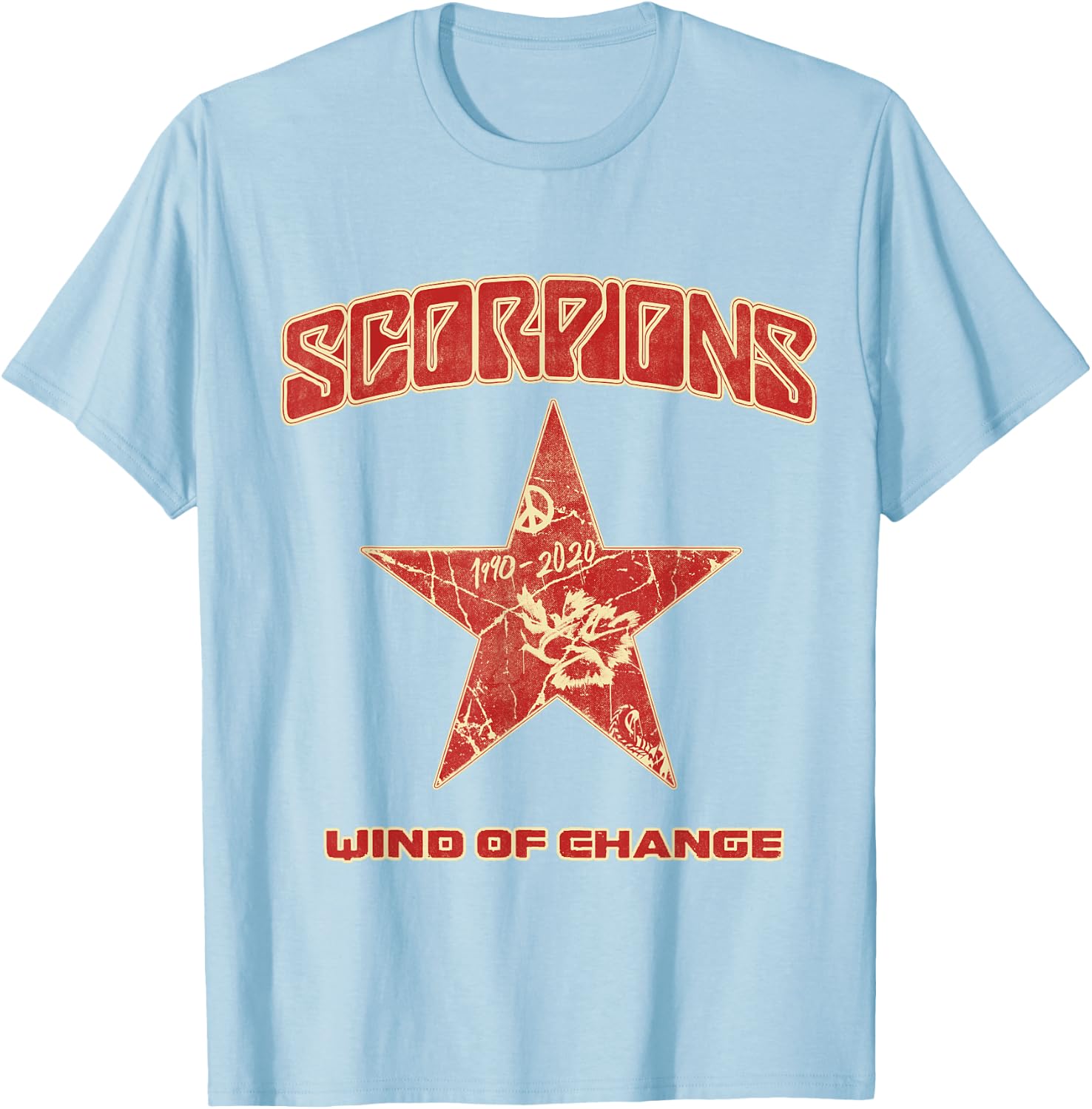 Official Scorpions Wind of Change T-Shirt - T-Shirt | Light Blue