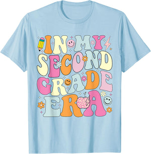 In My Second Grade Era 2nd Grade Girl Teacher Back to School T-Shirt - T-Shirt | Light Blue