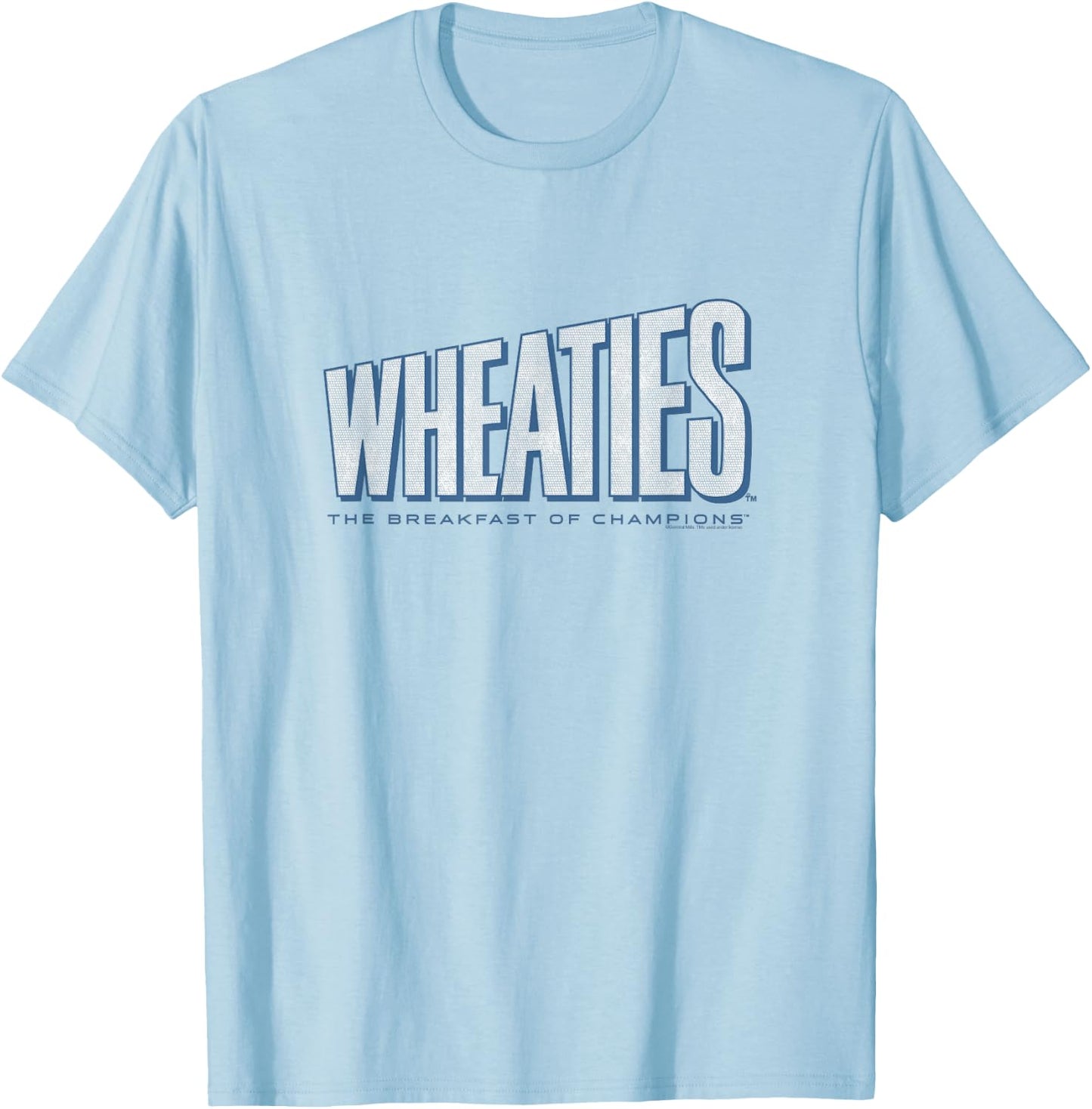 Wheaties The Breakfast Of Champions Iconic Distressed Logo T-Shirt - T-Shirt | Light Blue
