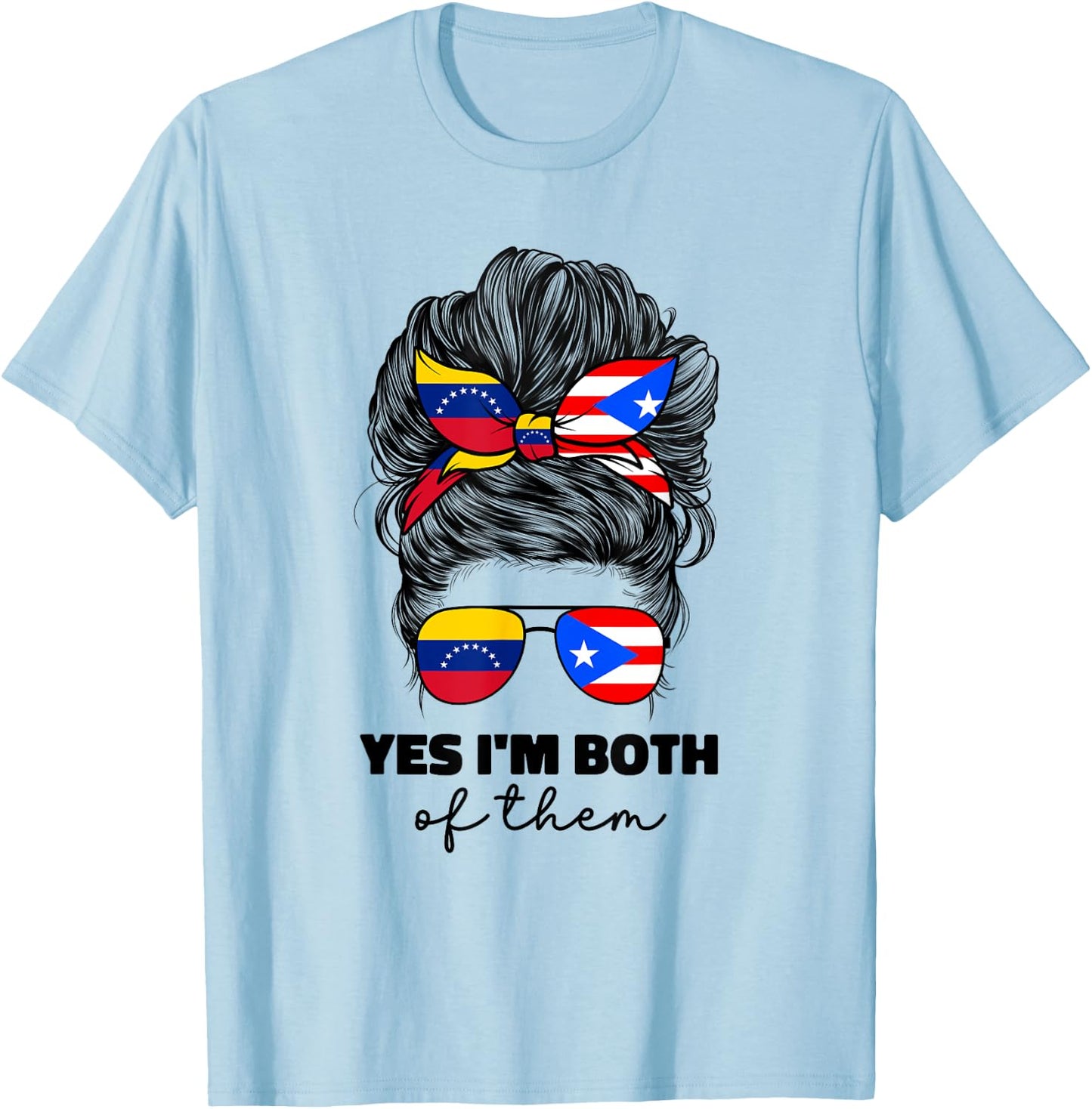 Venezuelan And Puerto Rican Rico Venezuela Flag Girl Women T-Shirt - T-Shirt | Light Blue