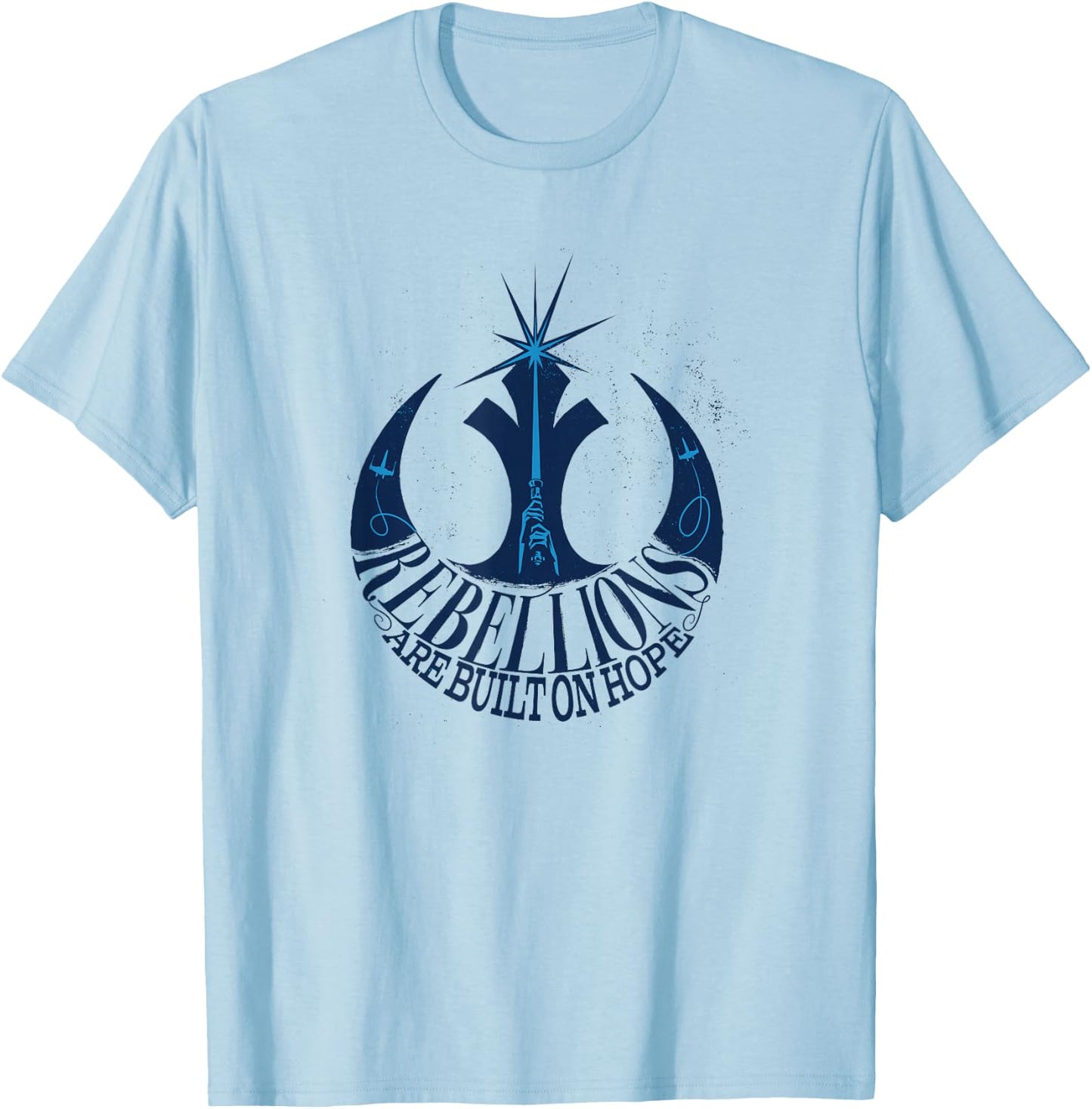 Star Wars Rebellions Are Built On Hope Rebels Logo T-Shirt - T-Shirt | Light Blue