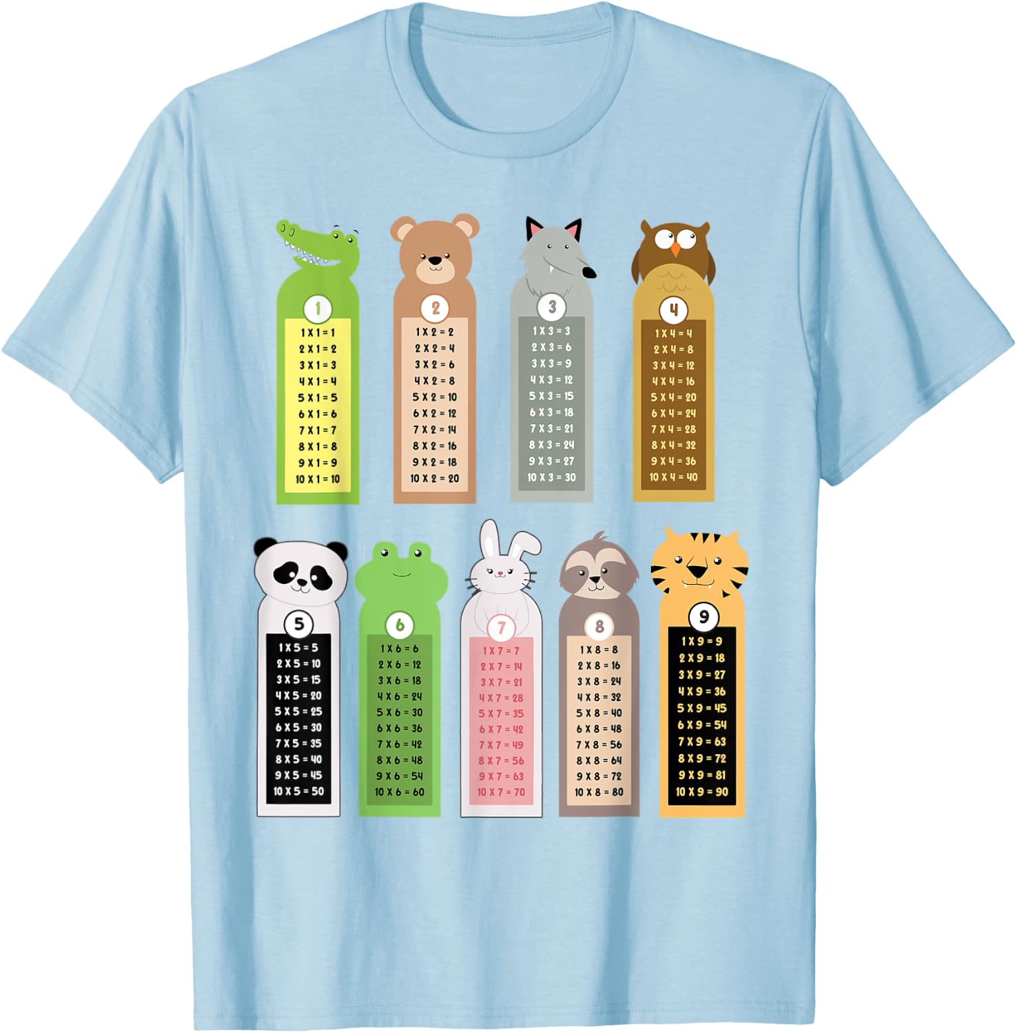 Maths Day Costume Idea for Kids & Teacher Numbers Maths T-Shirt - T-Shirt | Light Blue
