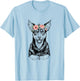 Australian Kelpie with Floral Headband Dog Mom T-Shirt - T-Shirt | Light Blue
