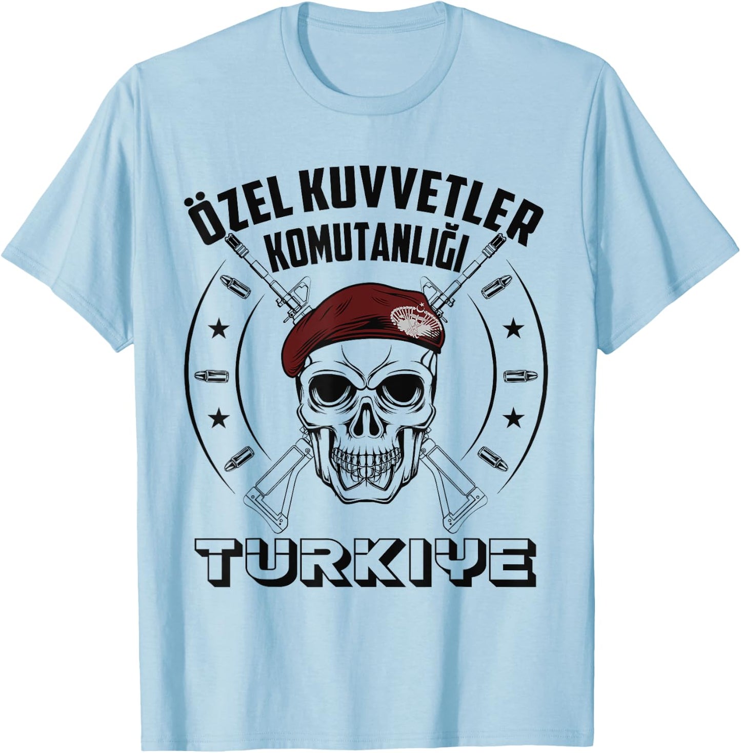 Turkish Special Force Özel Kuvvetler Komutanligi Military T-Shirt - T-Shirt | Light Blue