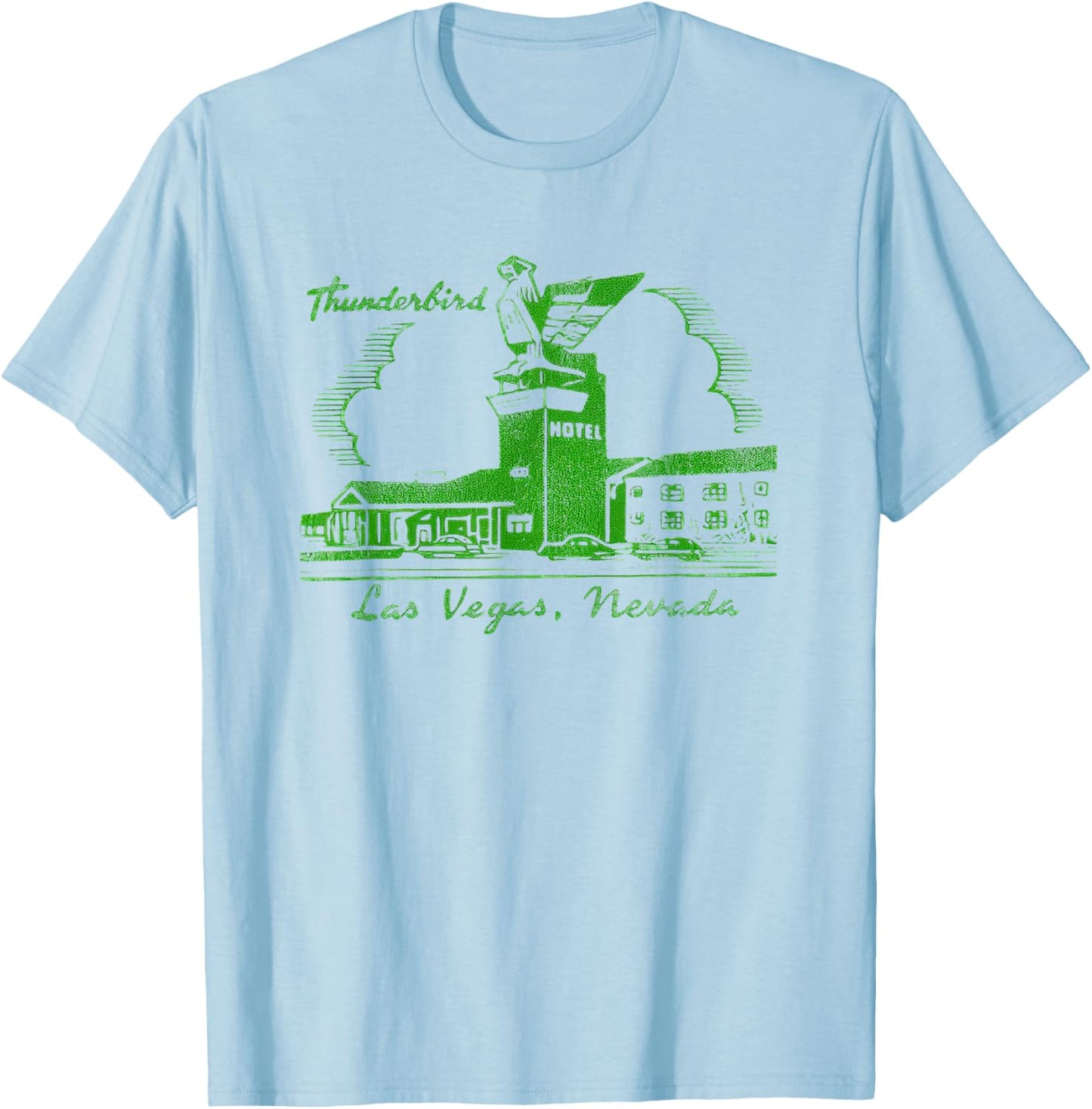 Thunderbird Las Vegas Hotel Casino Retro Vintage T-Shirt - T-Shirt | Light Blue