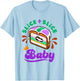 Mardi Gras King Cake Slice Slice Baby T-Shirt - T-Shirt | Light Blue