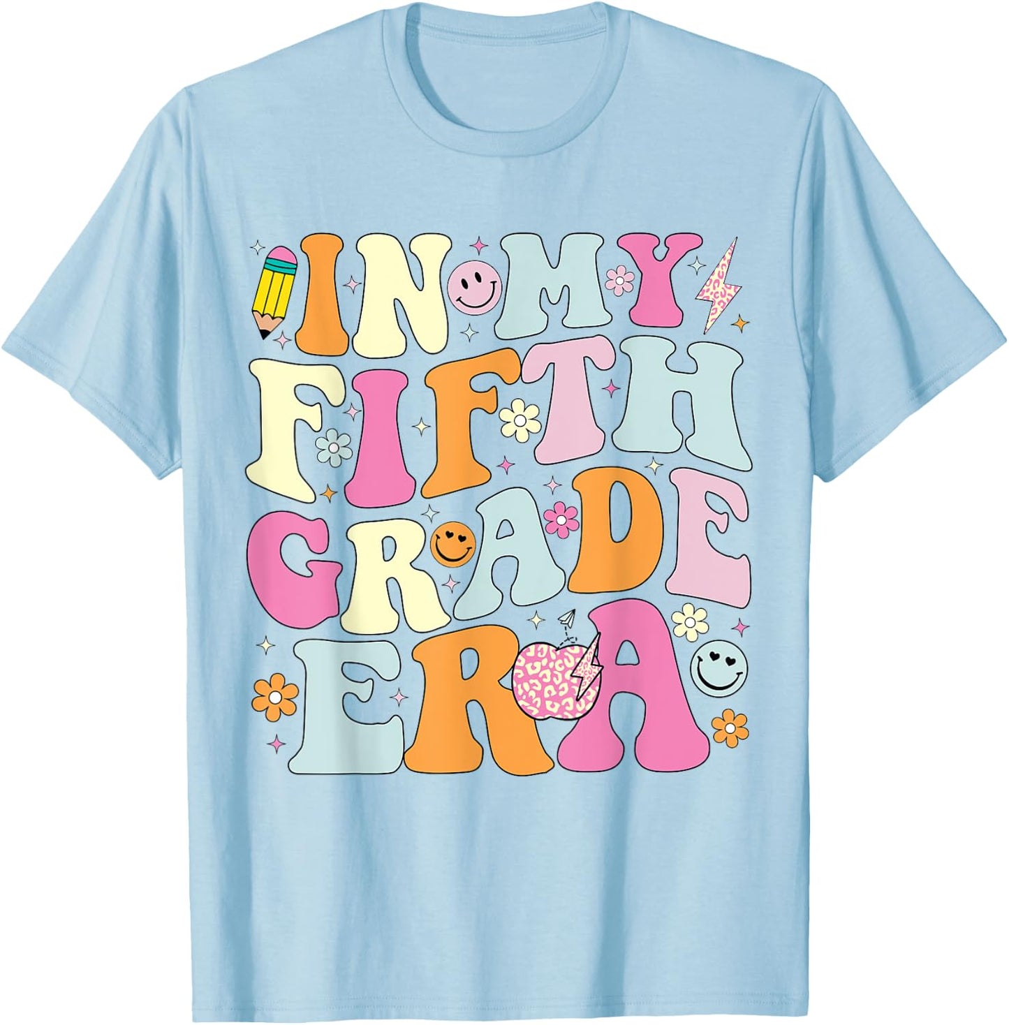 In My Fifth Grade Era 5th Grade Era Teacher Back to School Women Girls Kids T-Shirt - T-Shirt | Light Blue