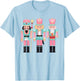 Pink Nutcracker Squad Xmas Pink Christmas Pajamas Women Kids T-Shirt - T-Shirt | Light Blue