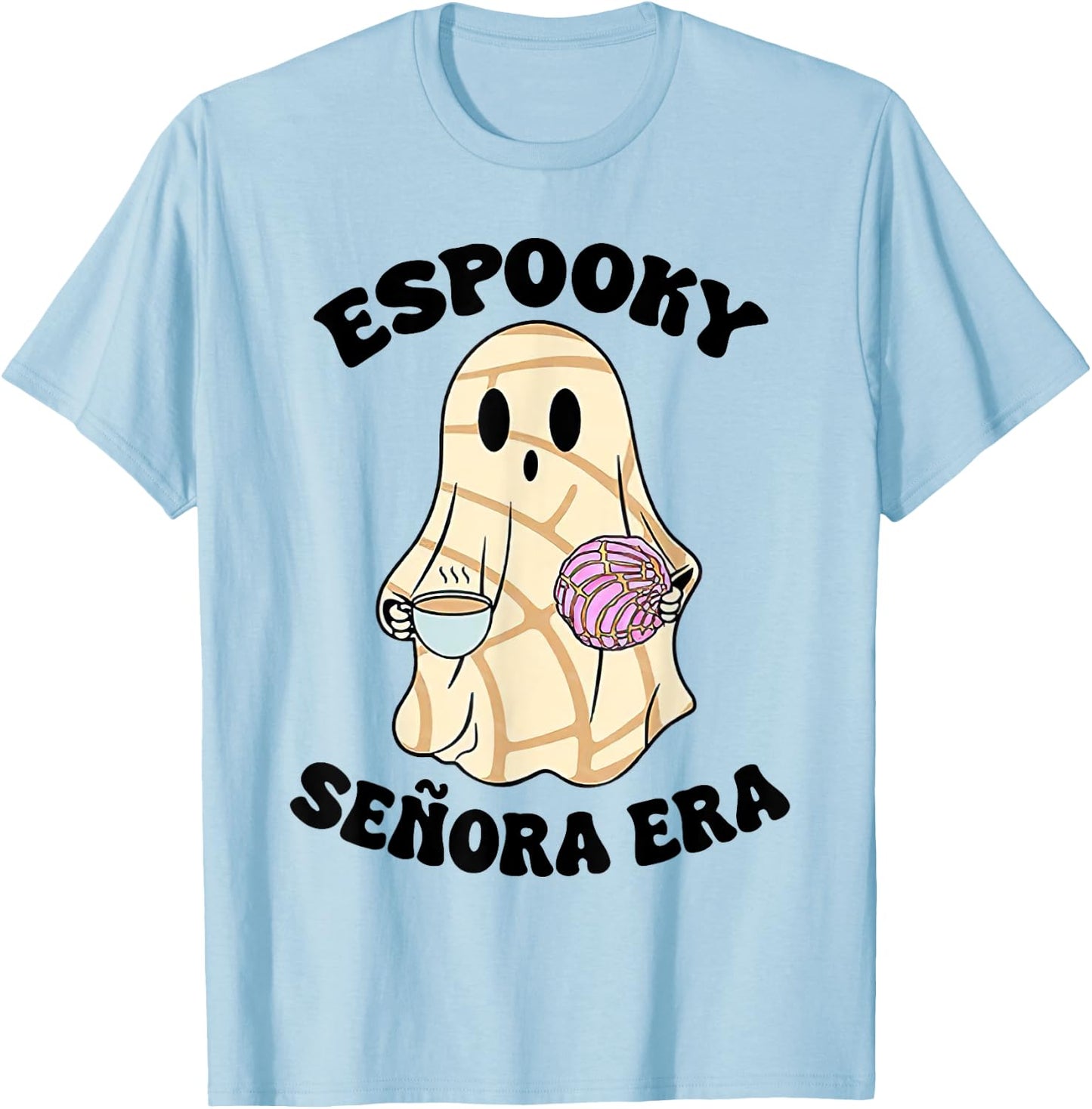 Espooky Senora Era Funny Ghost Mexican Spanish Halloween T-Shirt - T-Shirt | Light Blue