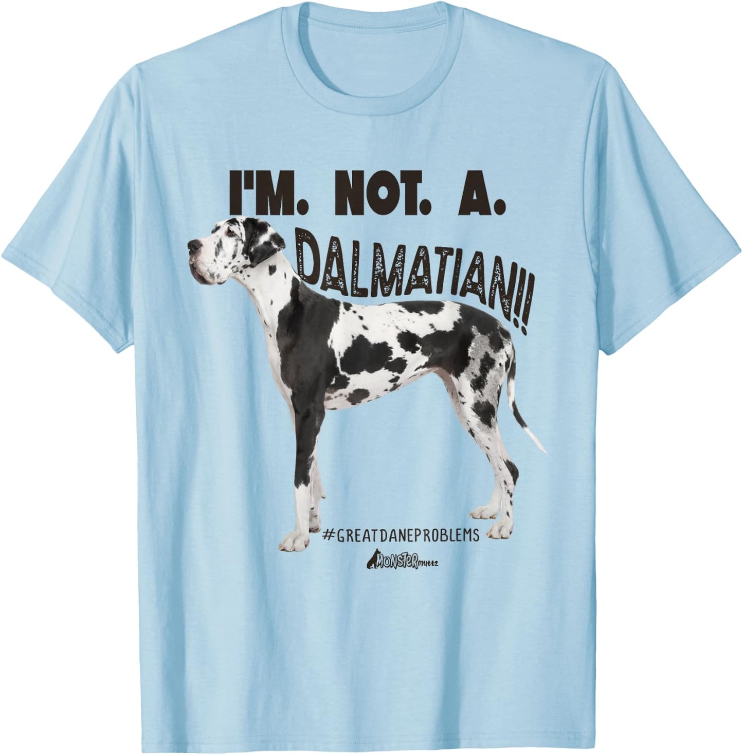 Great Dane Dad Coffee Funny Dog Top Giant Dog Breed T-Shirt - T-Shirt | Light Blue