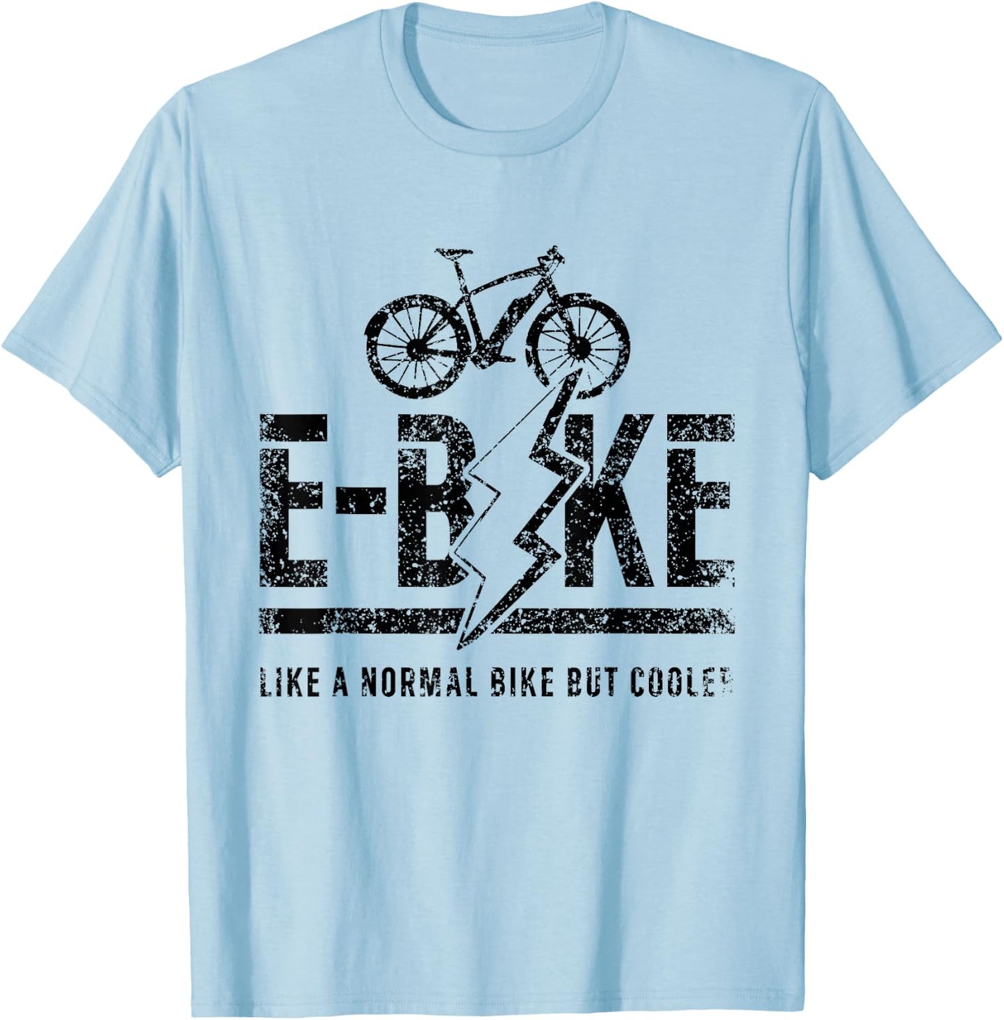 E-Bike Rider Bicycle Electric Cyclist T-Shirt - T-Shirt | Light Blue