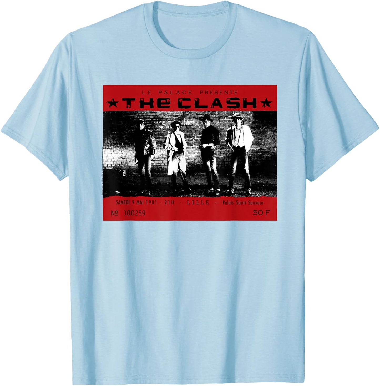The Clash - Le Palace 1981 T-Shirt - T-Shirt | Light Blue