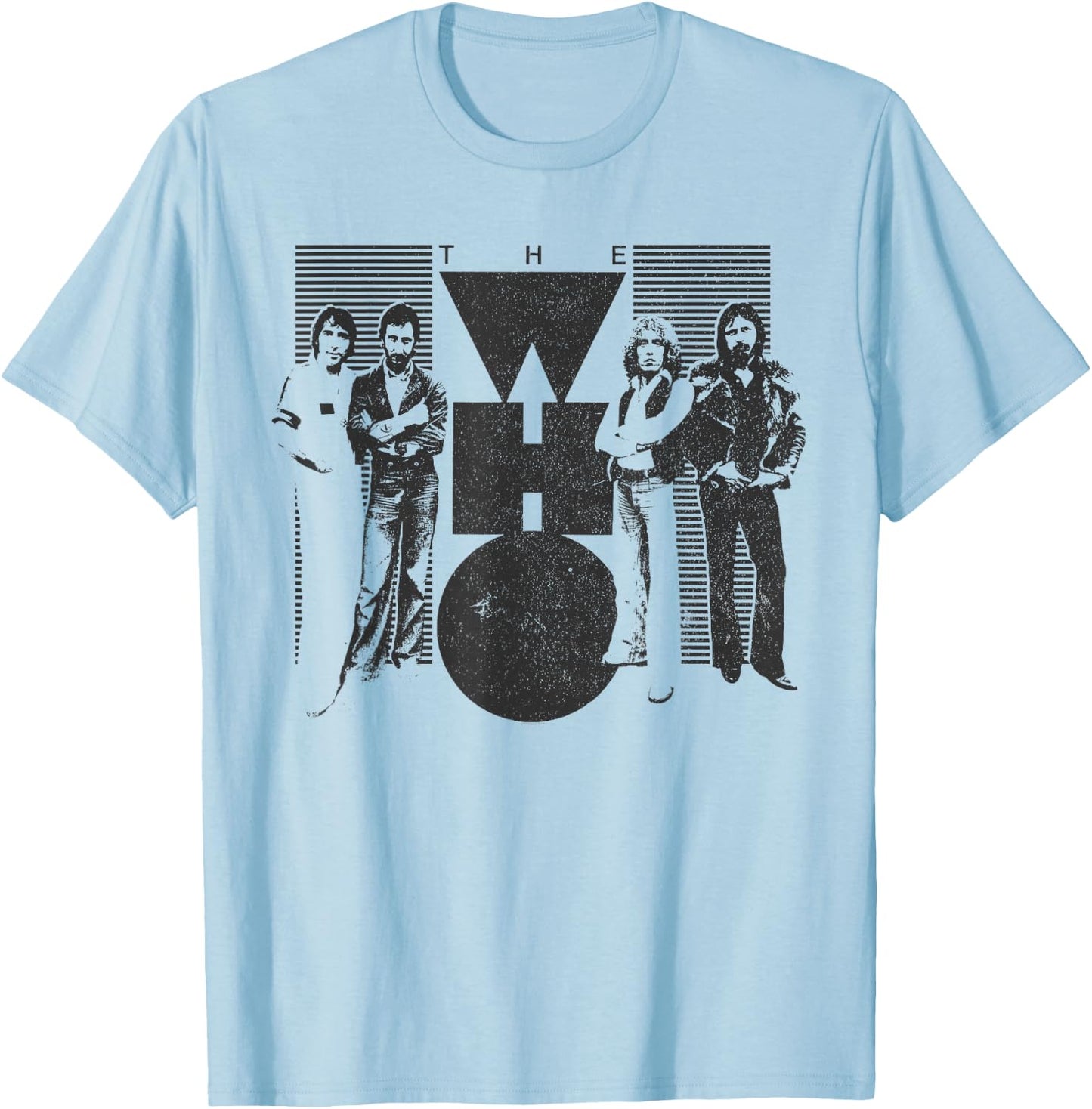 The Who Official Vintage 70's Black & White T-Shirt - T-Shirt | Light Blue