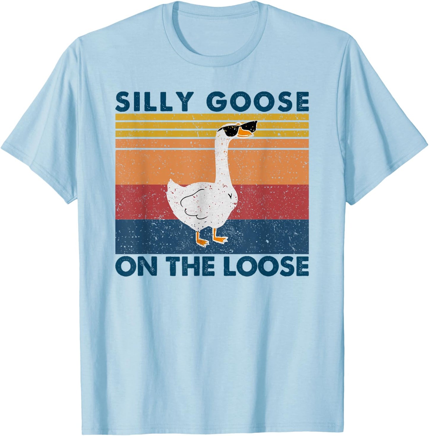 Silly Goose Shirt, Graphic Men, Funny Shirts T-Shirt - T-Shirt | Light Blue