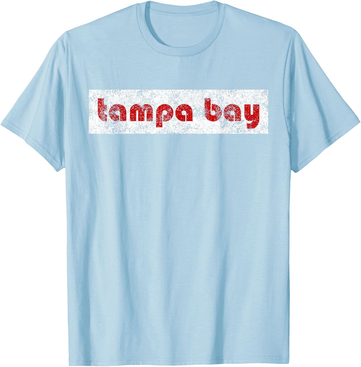 Tampa Bay Florida Retro Vintage Weathered Throwback T-Shirt - T-Shirt | Light Blue