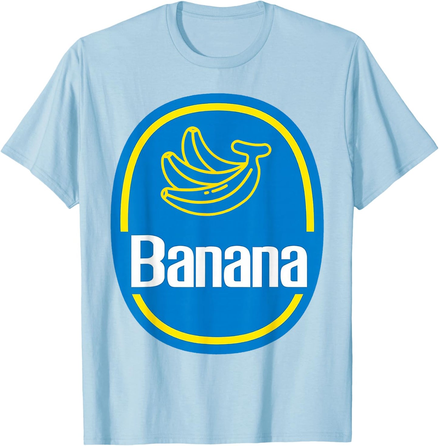 Banana Sticker Fruit Lazy Halloween Costume T-Shirt - T-Shirt | Light Blue