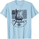 Fender 1946 Stratocaster American Flag Backdrop T-Shirt - T-Shirt | Light Blue