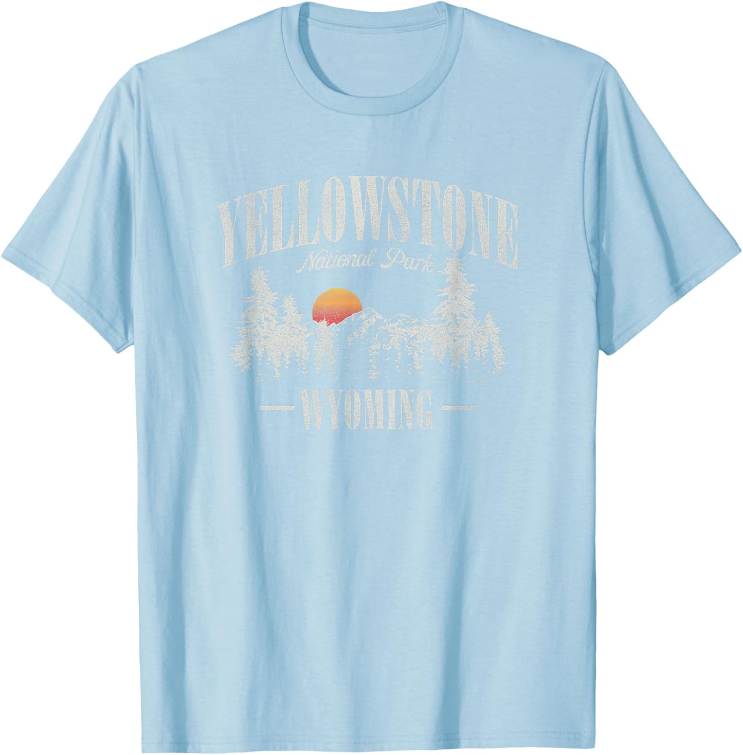 Yellowstone National Park Vintage T-Shirt - T-Shirt | Light Blue