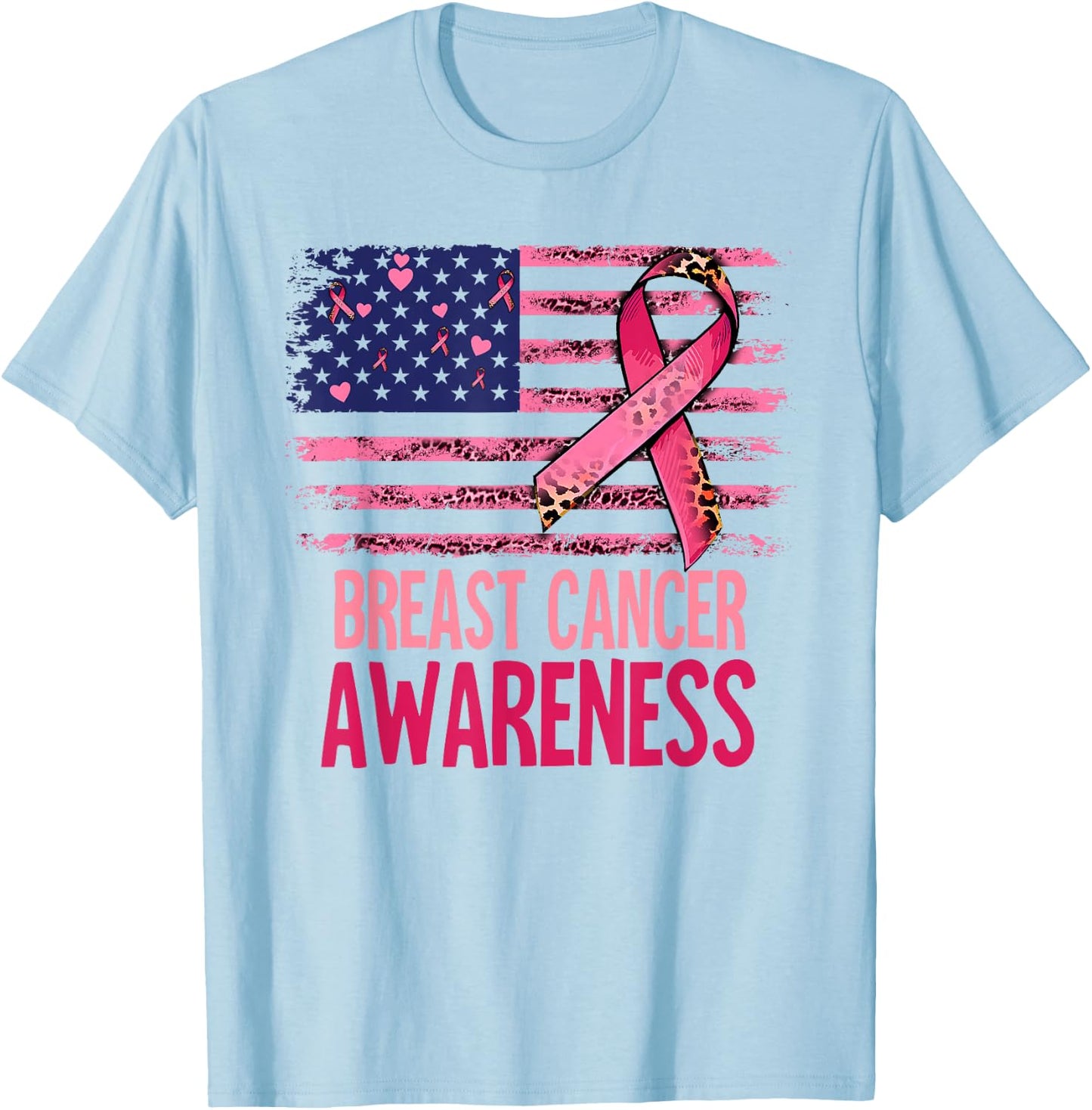 Breast Cancer Awareness T-Shirt - T-Shirt | Light Blue