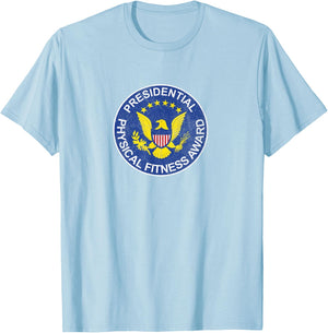 Presidential Physical Fitness Award Retro Old School Classic T-Shirt - T-Shirt | Light Blue