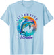 Clearwater Florida Happy Watercolor Dolphin T-Shirt - T-Shirt | Light Blue