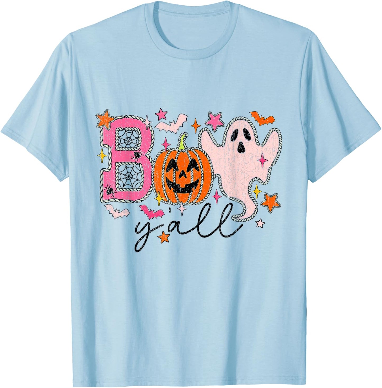 Boo Yall Boo Yall Halloween Family Halloween Matc T-Shirt - T-Shirt | Light Blue