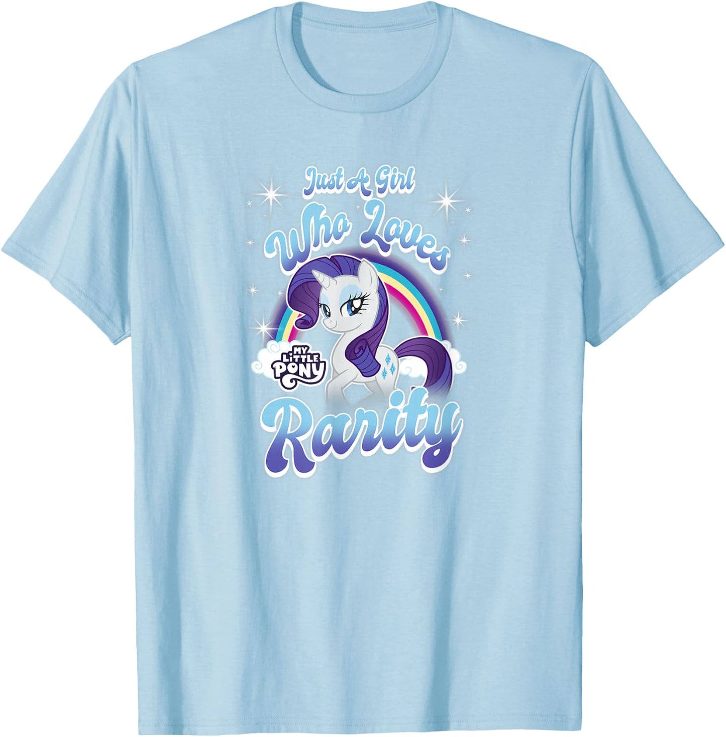 My Little Pony: Friendship Is Magic Girl Who Loves Rarity T-Shirt - T-Shirt | Light Blue