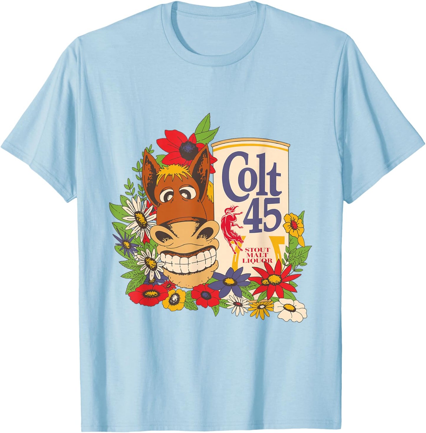 Colt 45 Beer Style - Donkey T-Shirt - T-Shirt | Light Blue