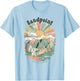 Vintage Sandpoint Idaho Mountains Hiking Sunset Groovy T-Shirt - T-Shirt | Light Blue