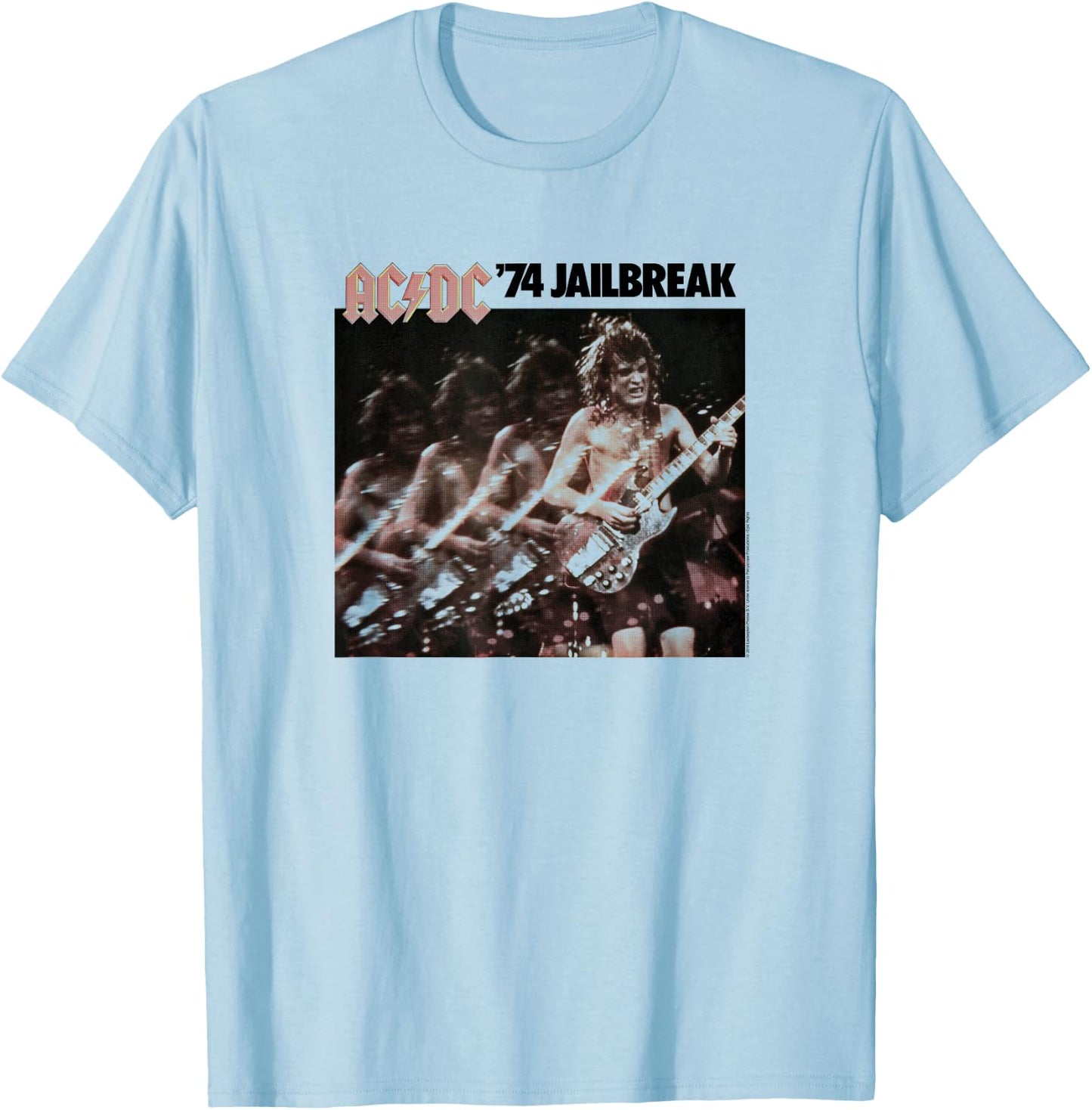 AC/DC - '74 Jailbreak EP Artwork T-Shirt - T-Shirt | Light Blue