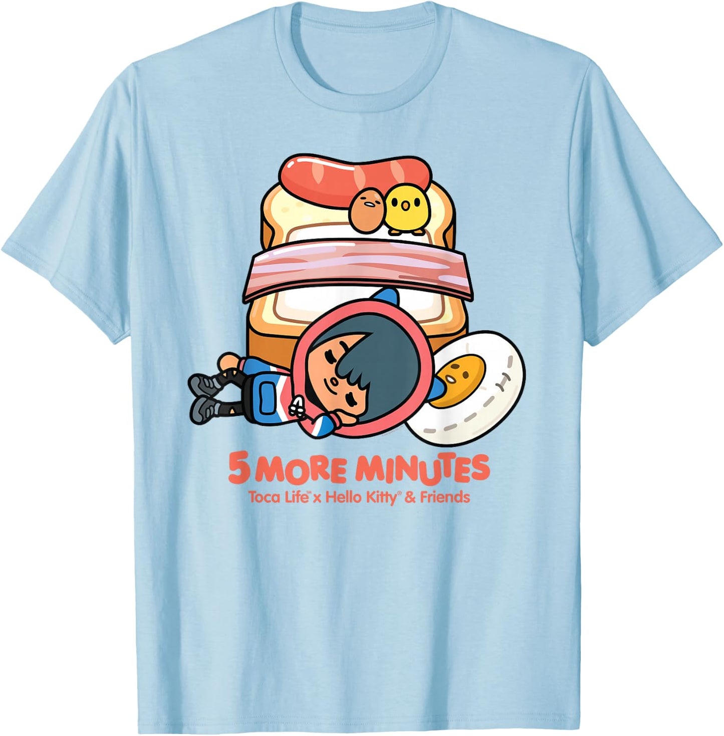 Toca Life x Hello Kitty & Friends 5 More Minutes T-Shirt - T-Shirt | Light Blue