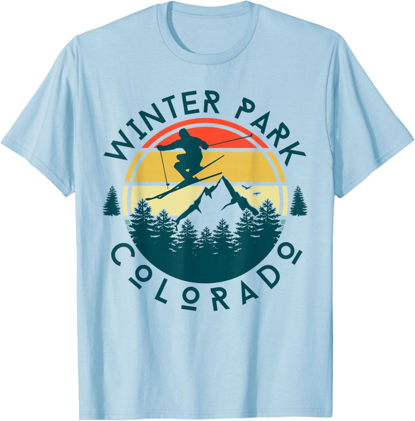 Winter Park Colorado T-Shirt - T-Shirt | Light Blue