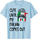 Funny Cute Until My Italian Comes Out T-Shirt - T-Shirt | Light Blue