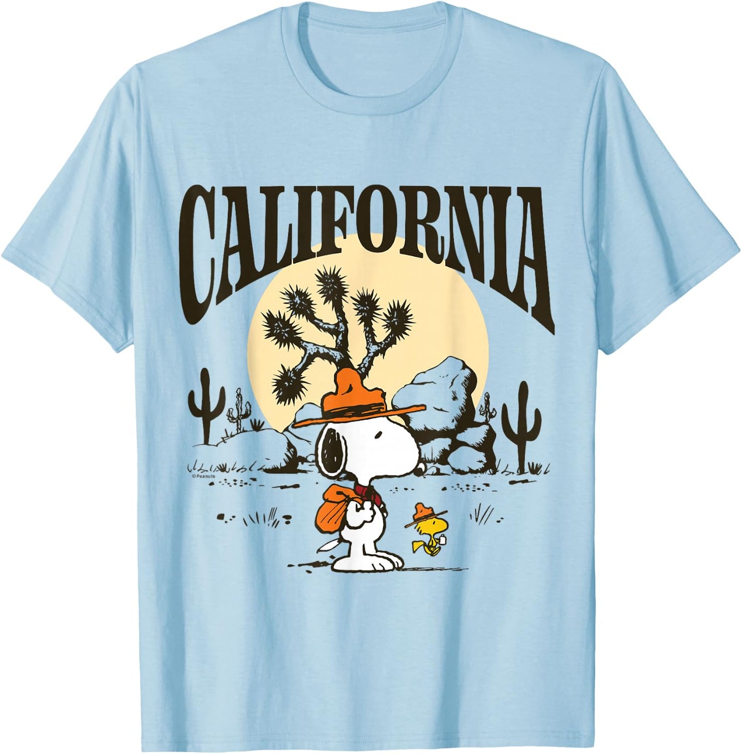 Peanuts - Snoopy Beagle Scout California T-Shirt - T-Shirt | Light Blue
