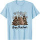 Merry Christmas Tree Buffalo Plaid Red White Green Christmas T-Shirt - T-Shirt | Light Blue