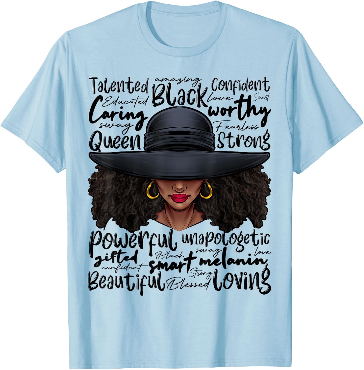 African Black History African American Ladies Juneteenth T-Shirt - T-Shirt | Light Blue