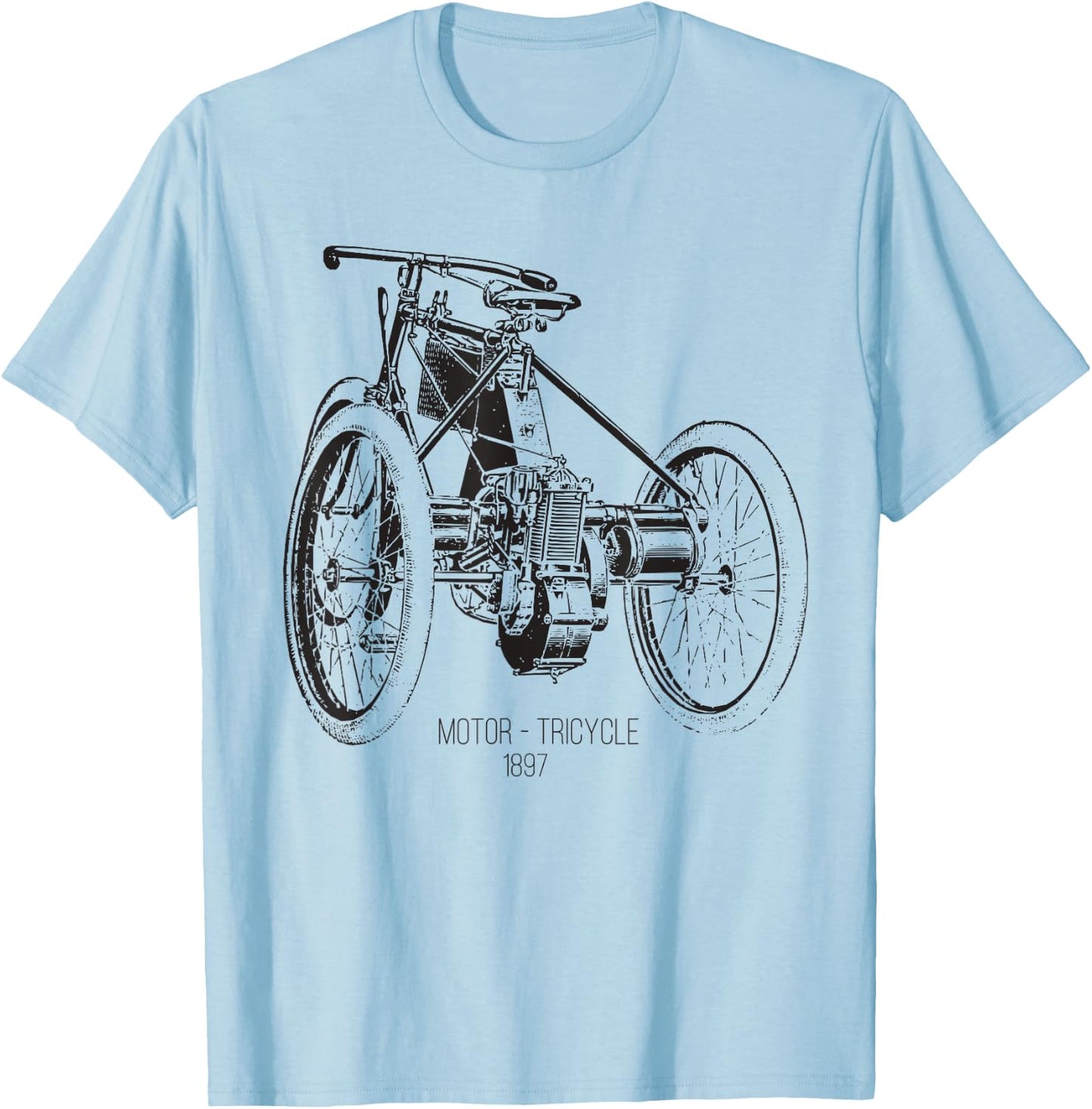 Tricycle E-Bike Electric Trike T-Shirt - T-Shirt | Light Blue