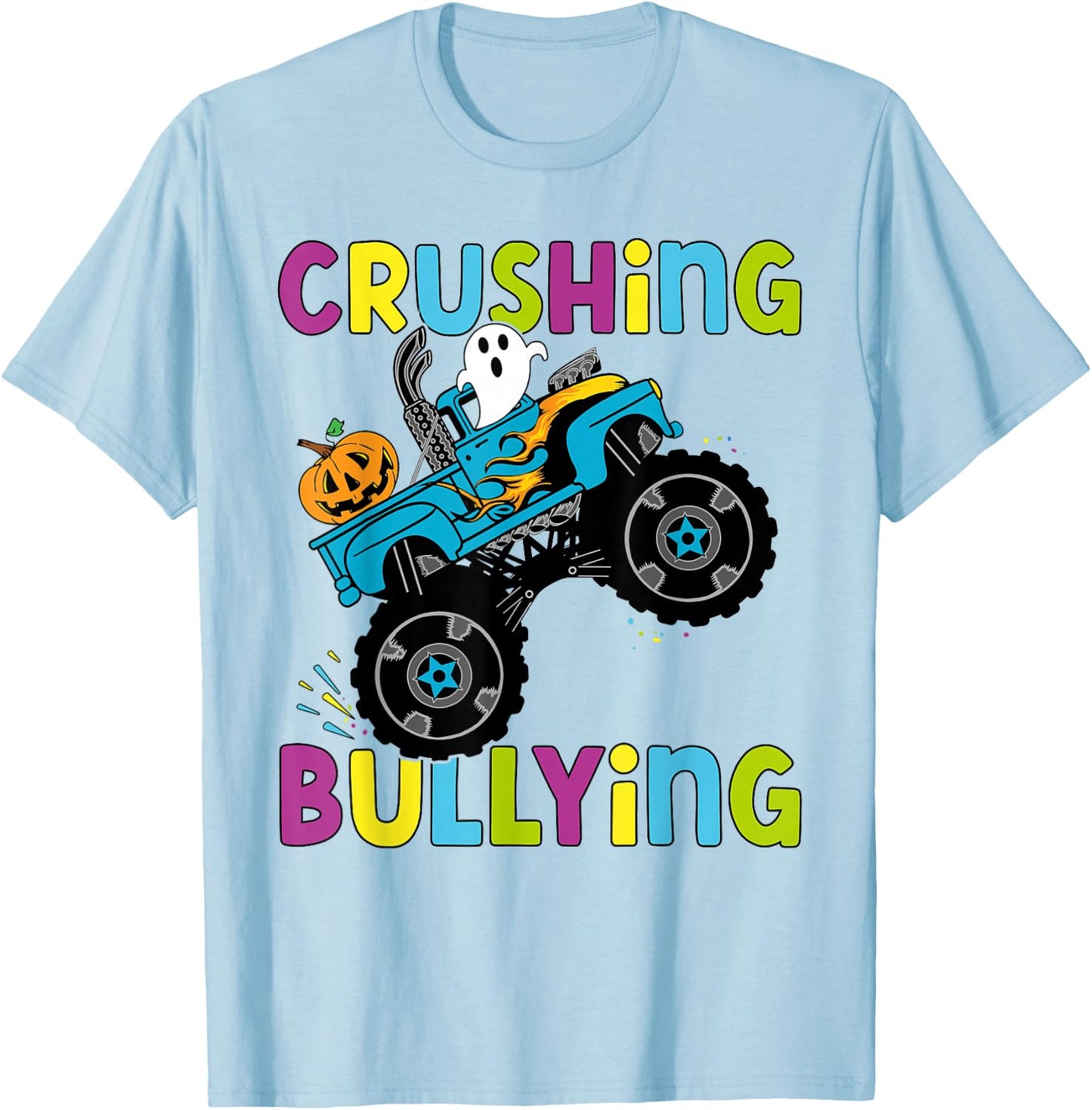 Crushing Bullying Unity Day Halloween Orange Kids Men Women T-Shirt - T-Shirt | Light Blue