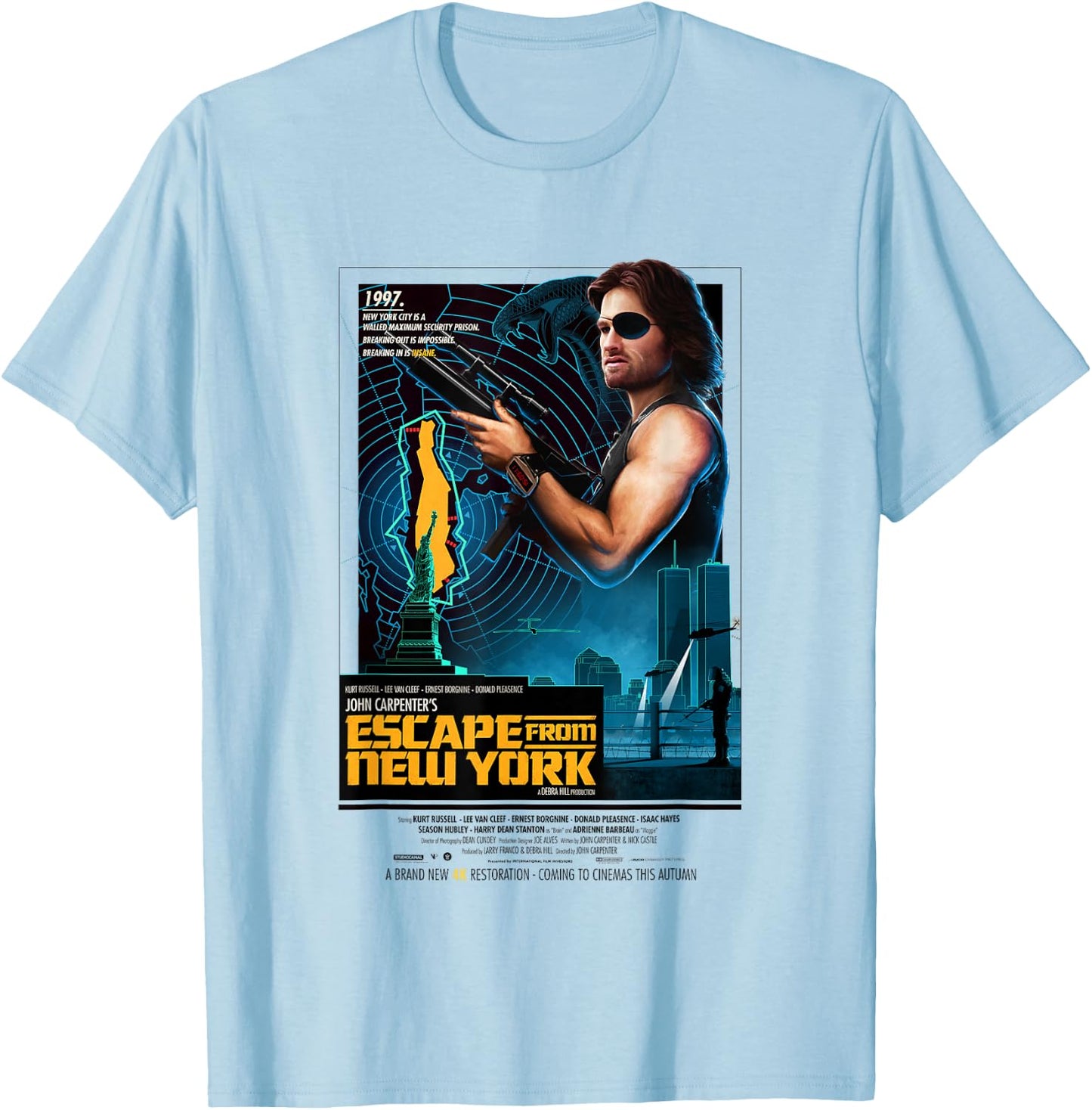 Escape from New York Snake Breaking in is Insane T-Shirt - T-Shirt | Light Blue