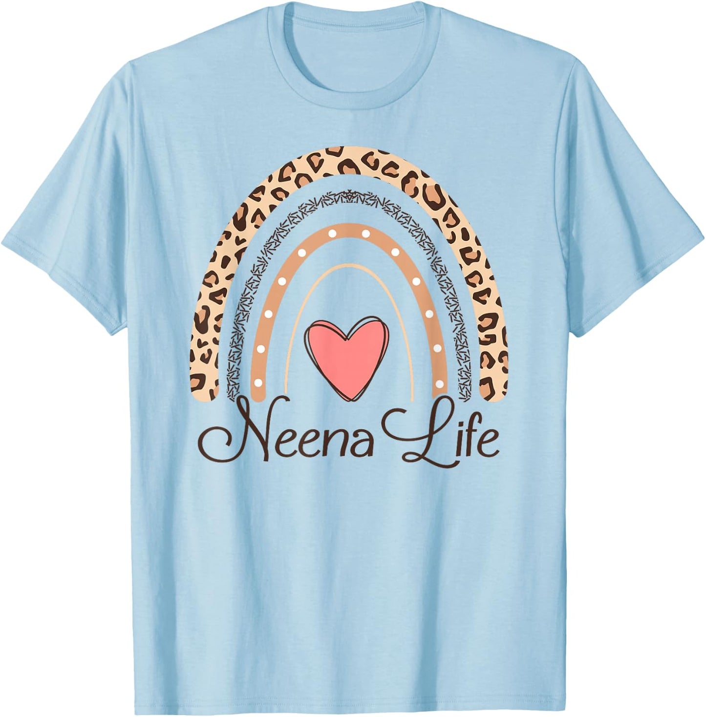 Neena Life Boho Rainbow Funny Grandma Neena T-Shirt - T-Shirt | Light Blue
