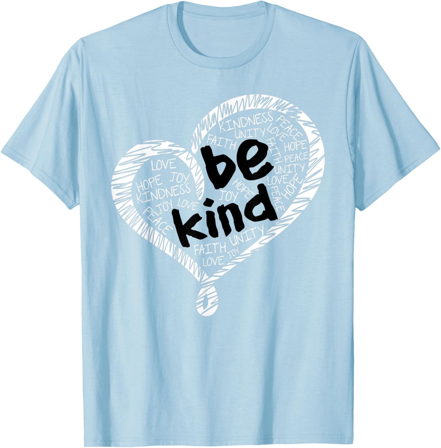 Unity Day Shirt Orange Anti Bullying Be Kind Heart Kindness T-Shirt - T-Shirt | Light Blue