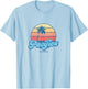 Vintage Pacifica California CA Classic 70s Retro Surfer T-Shirt - T-Shirt | Light Blue