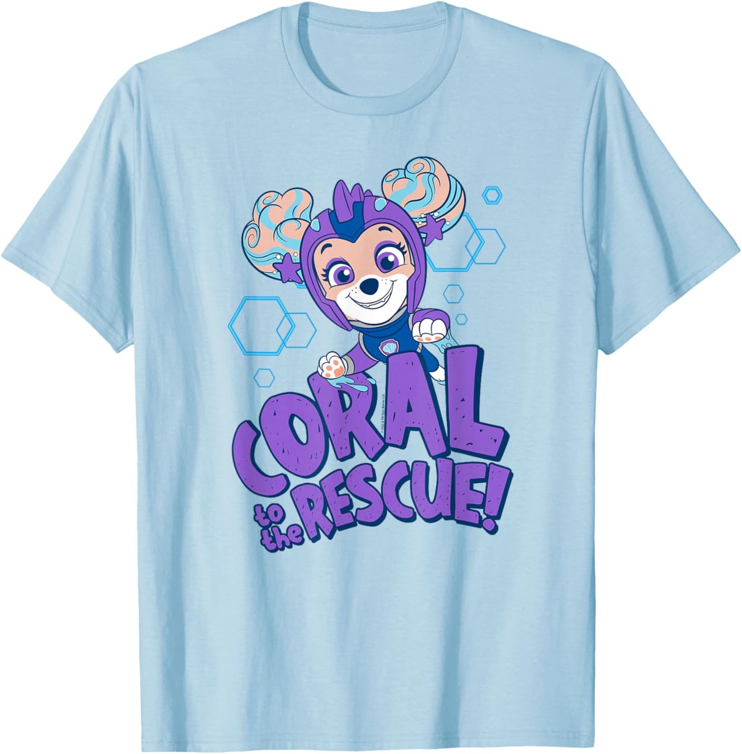 PAW Patrol Aqua Pups Coral to The Rescue T-Shirt - T-Shirt | Light Blue