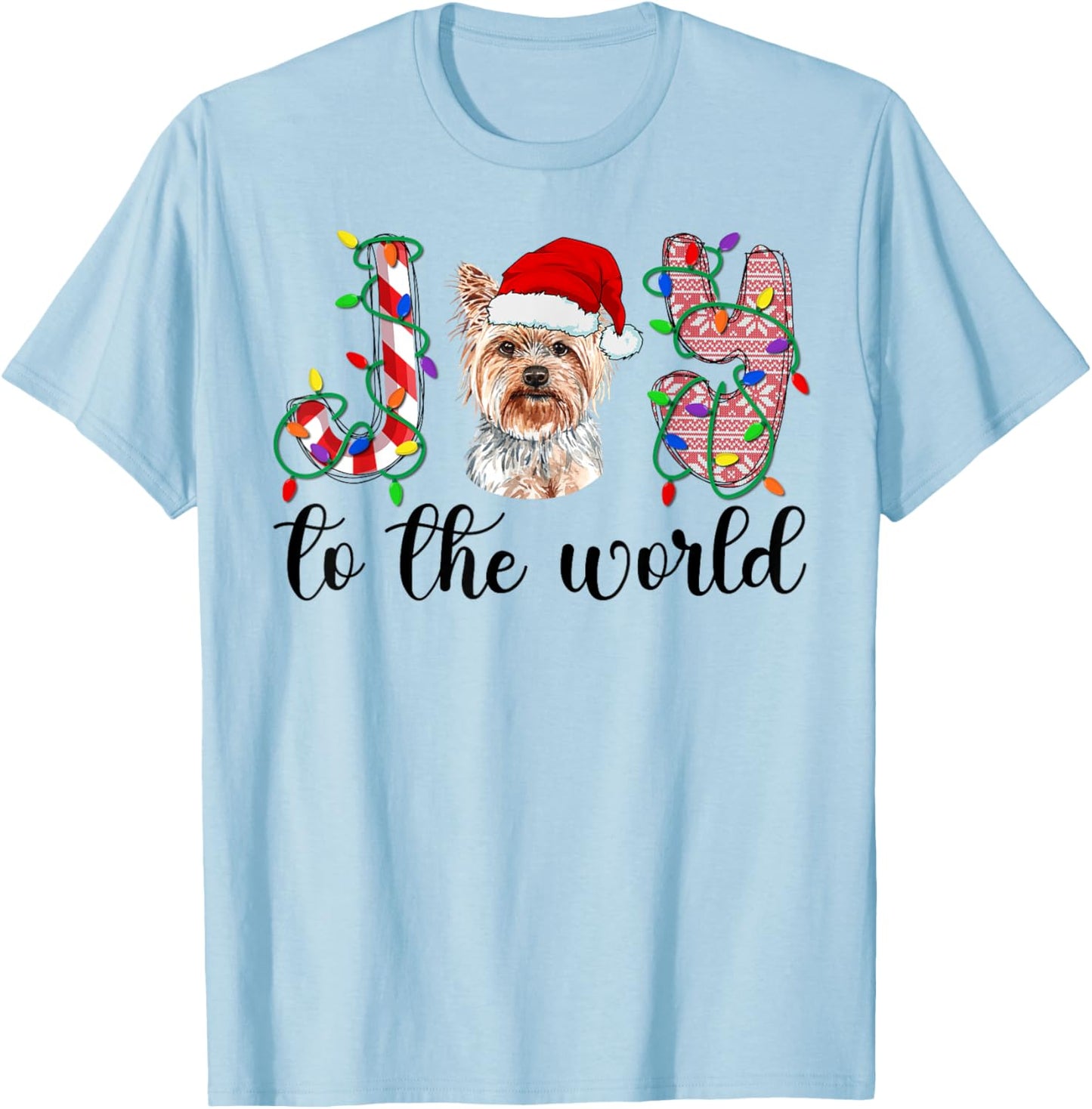 Yorkshire Terrier Christmas Yorkie Xmas Party T-Shirt - T-Shirt | Light Blue