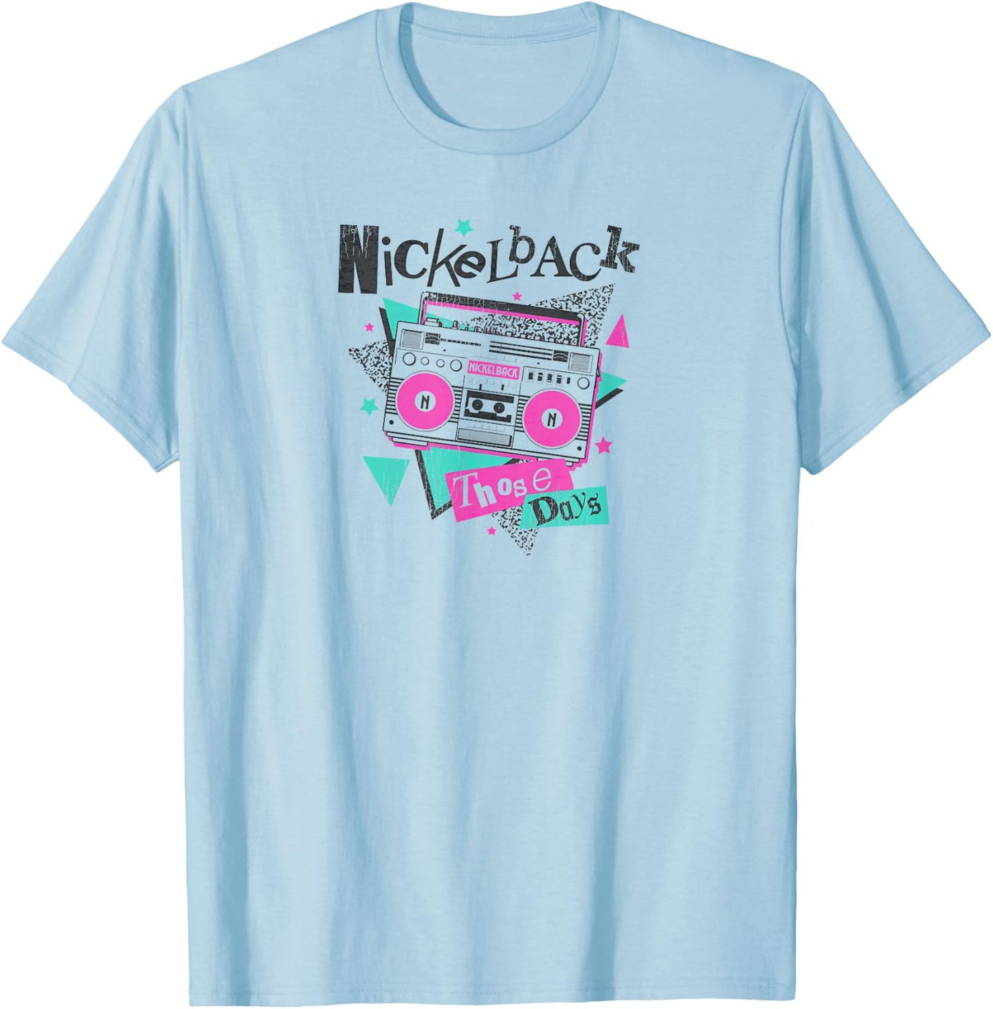 Nickelback Boom Box Those Days T-Shirt - T-Shirt | Light Blue