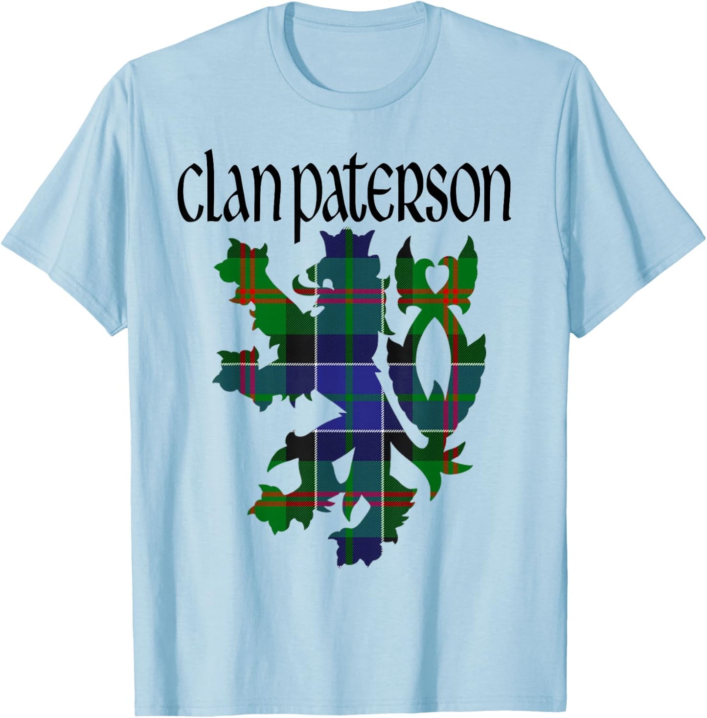 Clan Paterson Tartan Scottish Family Name Scotland Pride T-Shirt - T-Shirt | Light Blue