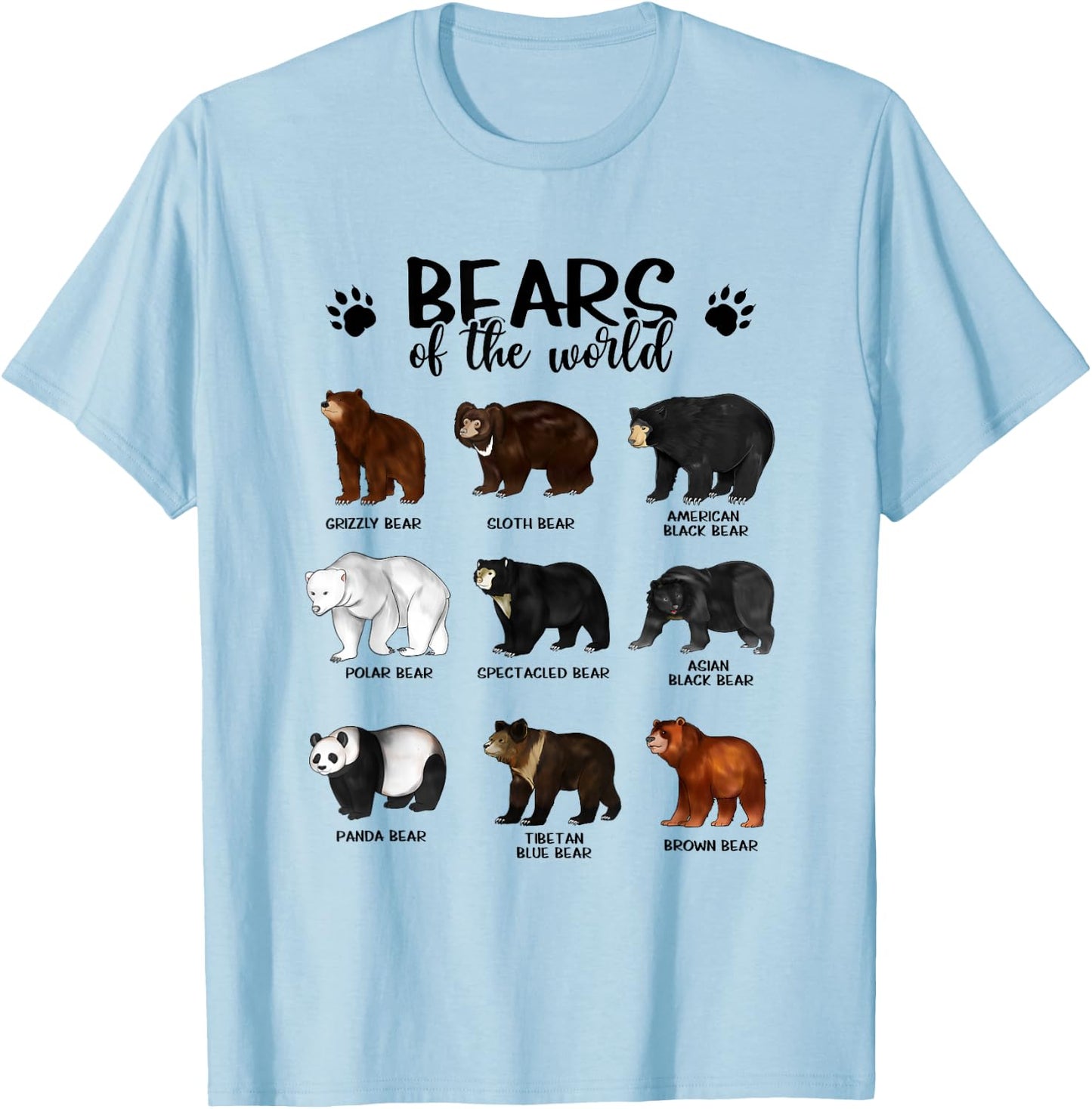 Bears of the world - Bears T-Shirt - T-Shirt | Light Blue
